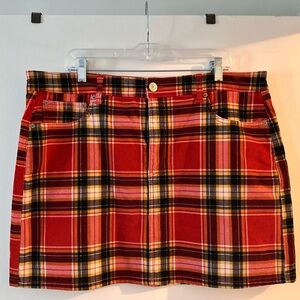 Corduroy plaid skirt American Eagle